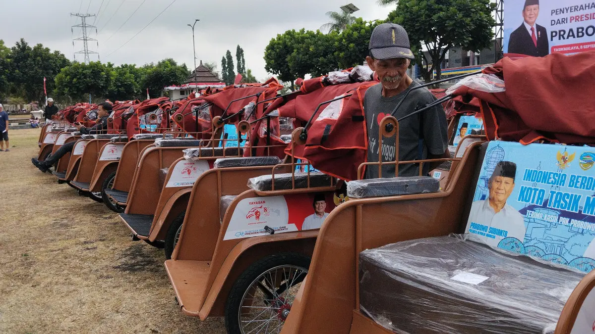 becak listrik bantuan Presiden Prabowo