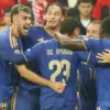 Selebrasi pemain Italia saat menghajar Turki 4-1