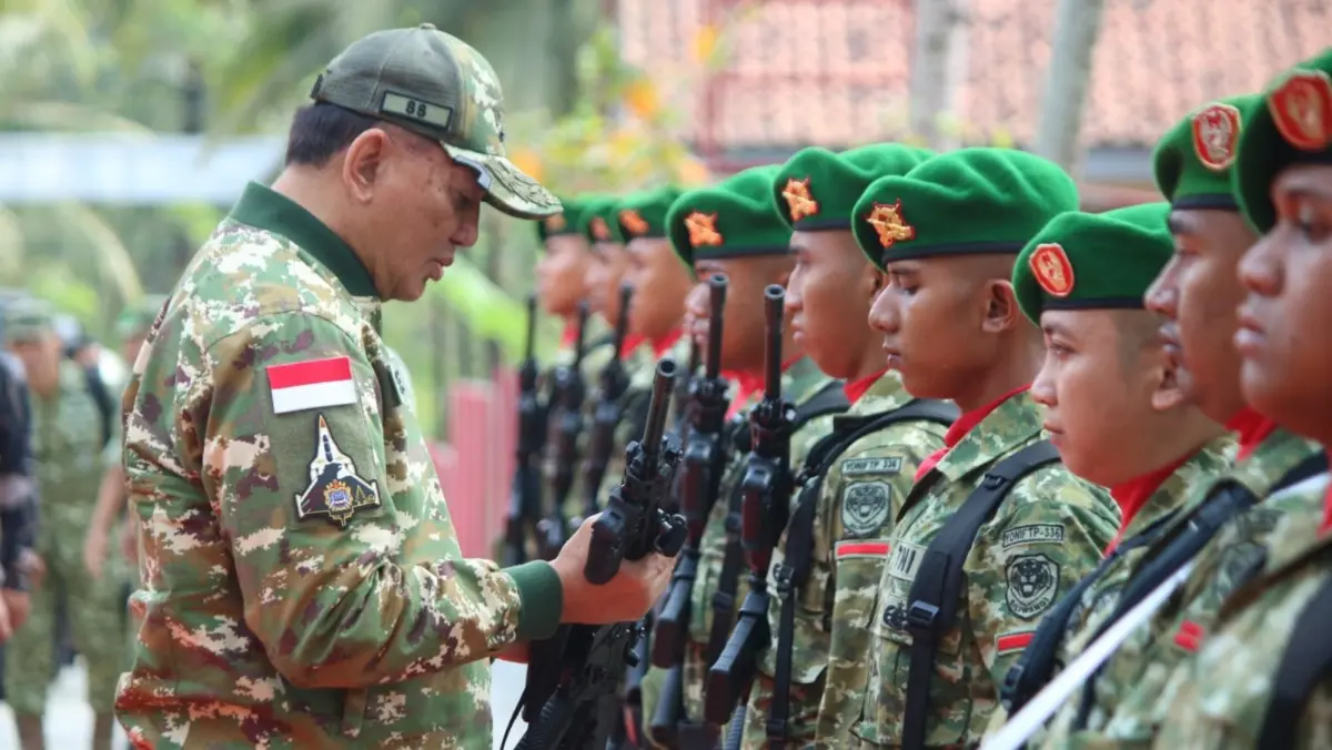Dikunjungi Menhan RI, Batalyon Merak Putih Pangandaran Dituntut Tangguh Menhan RI, Batalyon 336 Merak Sakti Pangandaran