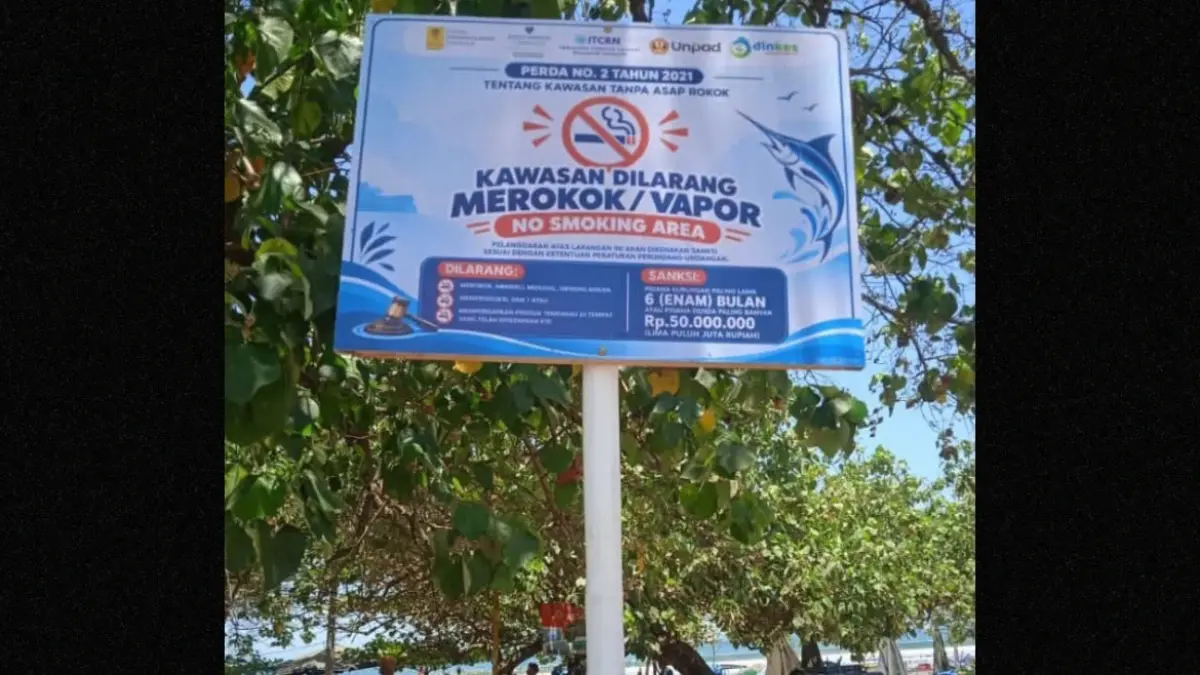 Larangan merokok pantai pangandaran