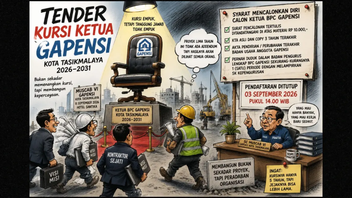 Tender Kursi Ketua GAPENSI Ketua gapensi kota tasikmalaya