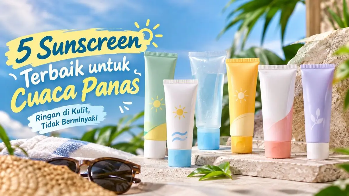 5 Rekomendasi Sunscreen Terbaik yang Ringan dan Bikin Wajah Bebas Lengket Seharian! Rekomendasi Sunscreen Terbaik
