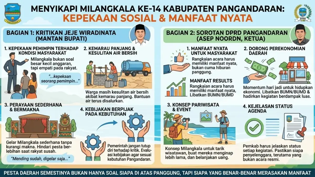 Milangkala Pangandaran di Tengah Krisis Air, Kata Jeje: Masa Pejabat Jingkrak-Jingkrak? Milangkala Pangandaran