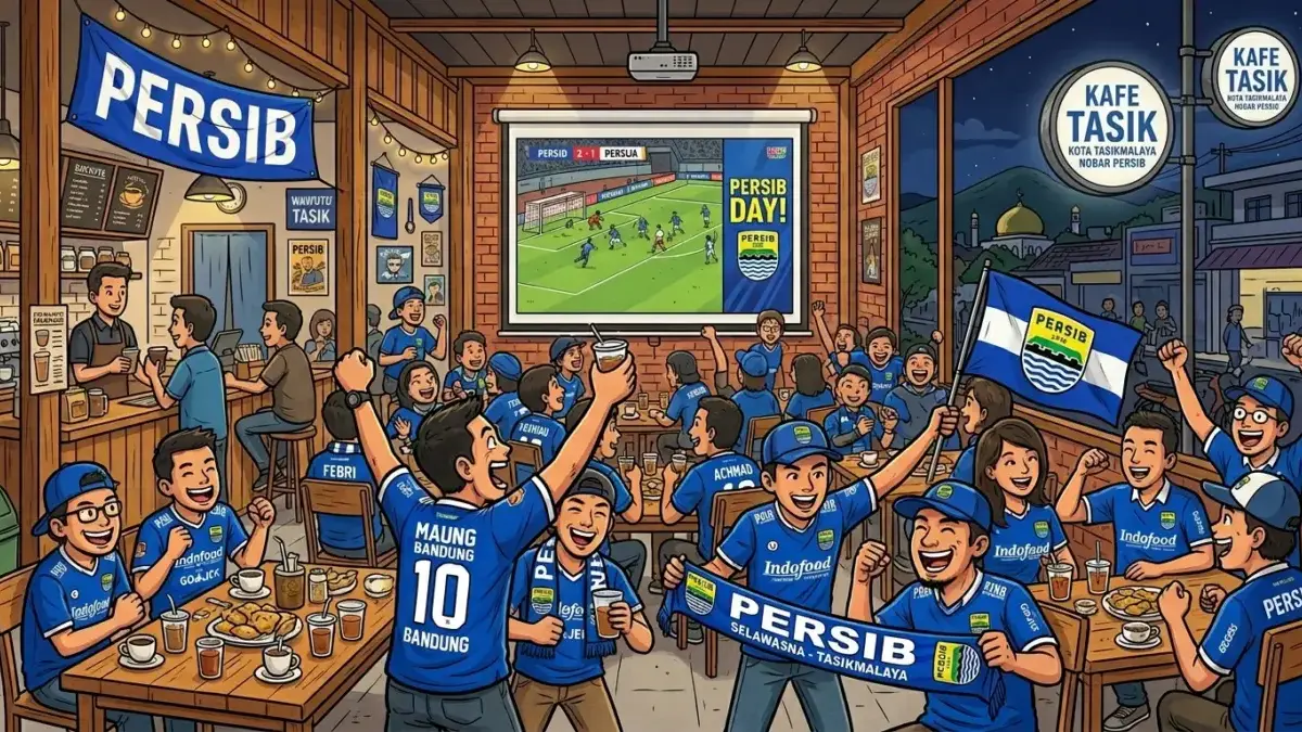 Kafe Tak Boleh Asal Gelar Nobar Bola, PHRI Kota Tasikmalaya Ingatkan Risiko Hukum nobar persib di kafe