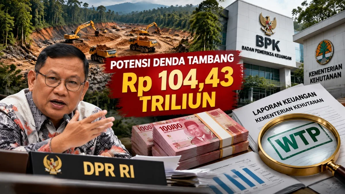 Potensi Denda Tambang Rp 104,43 Triliun, DPR Desak BPK Evaluasi WTP Kementerian Kehutanan WTP Kementerian Kehutanan