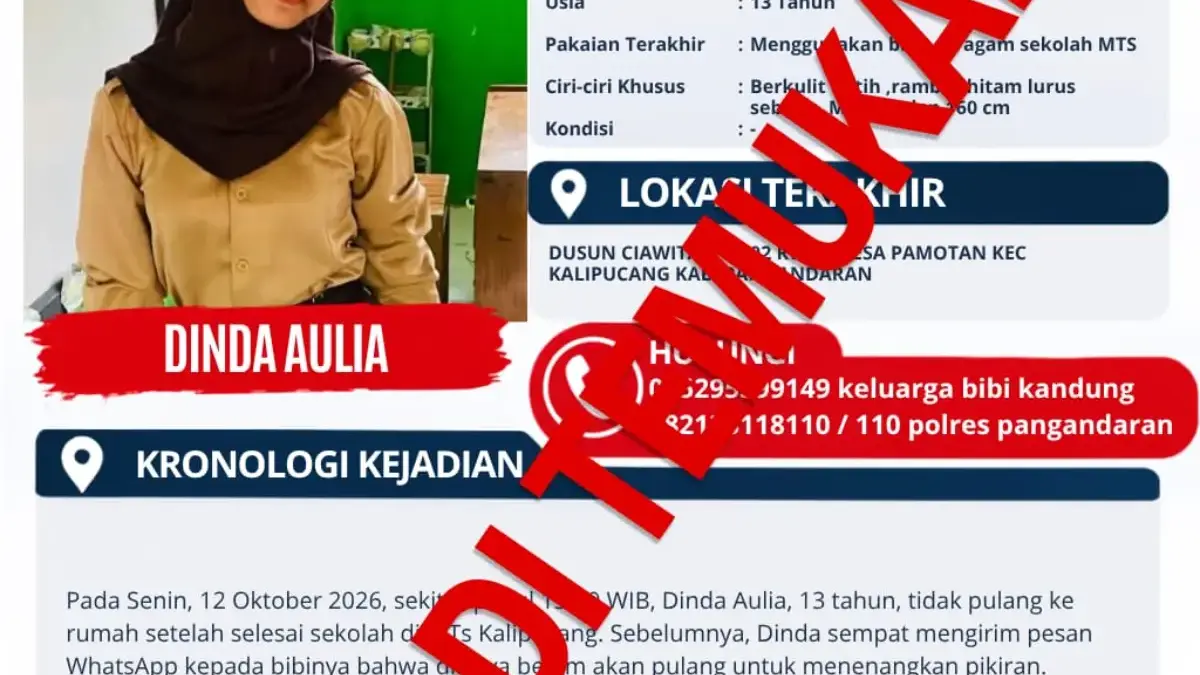 Gadis Kalipucang yang Sempat Hilang Akhirnya Pulang