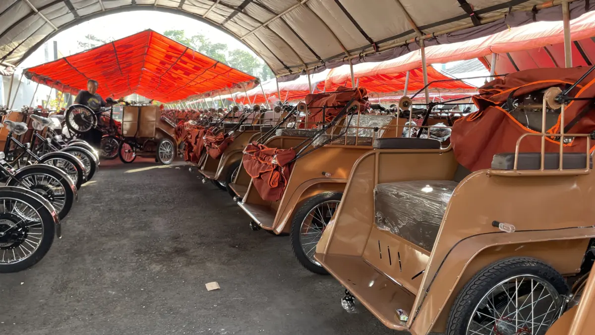 Bantuan Becak Listrik Datang Lagi 250 Unit, Sarana Pengisian Baterai Masih Dirancang Pemkot Tasikmalaya Bantuan becak listrik kota tasikmalaya