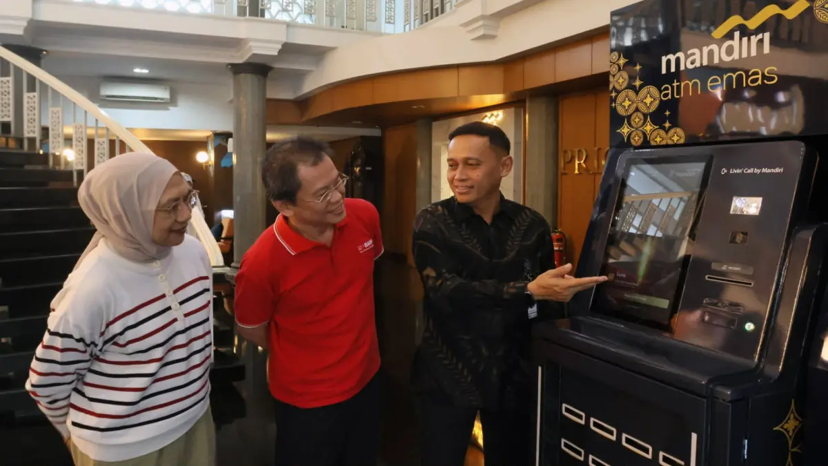 Bank Mandiri Hadirkan ATM Emas, Investasi Mulai Rp10 Ribu Bisa Jadi Logam Mulia Bank Mandiri Hadirkan ATM Emas