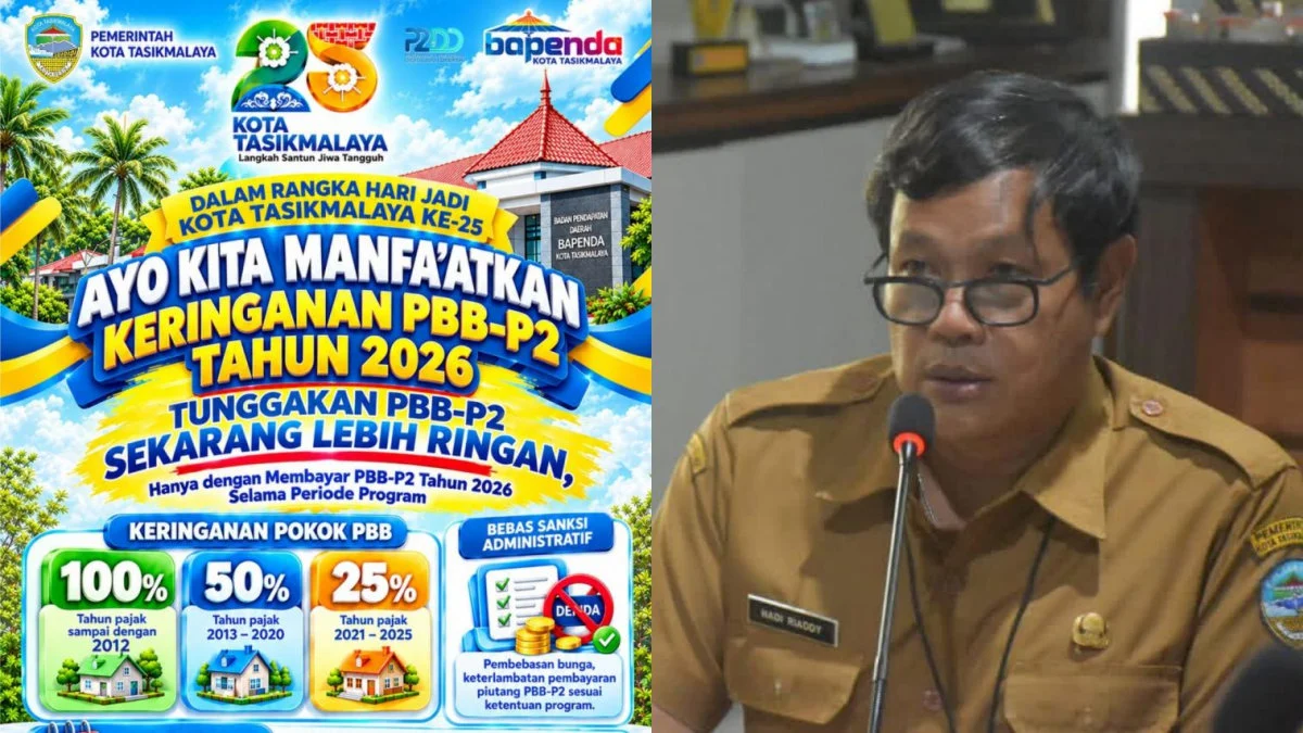 Denda PBB-P2 di Kota Tasikmalaya Dihapus Total, Tunggakan Lama Bisa Dipangkas 100 Persen Kesempatan Lunasi Tunggakan PBB