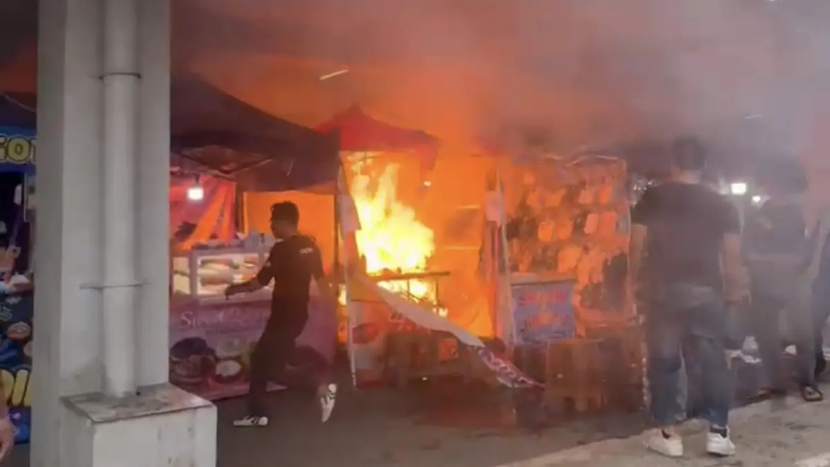 Stan Cimol di Event Tasikmalaya October Dadaha Festival Kebakaran, Pedagang Alami Luka Kebakaran TOF Dadaha Kota Tasikmalaya,