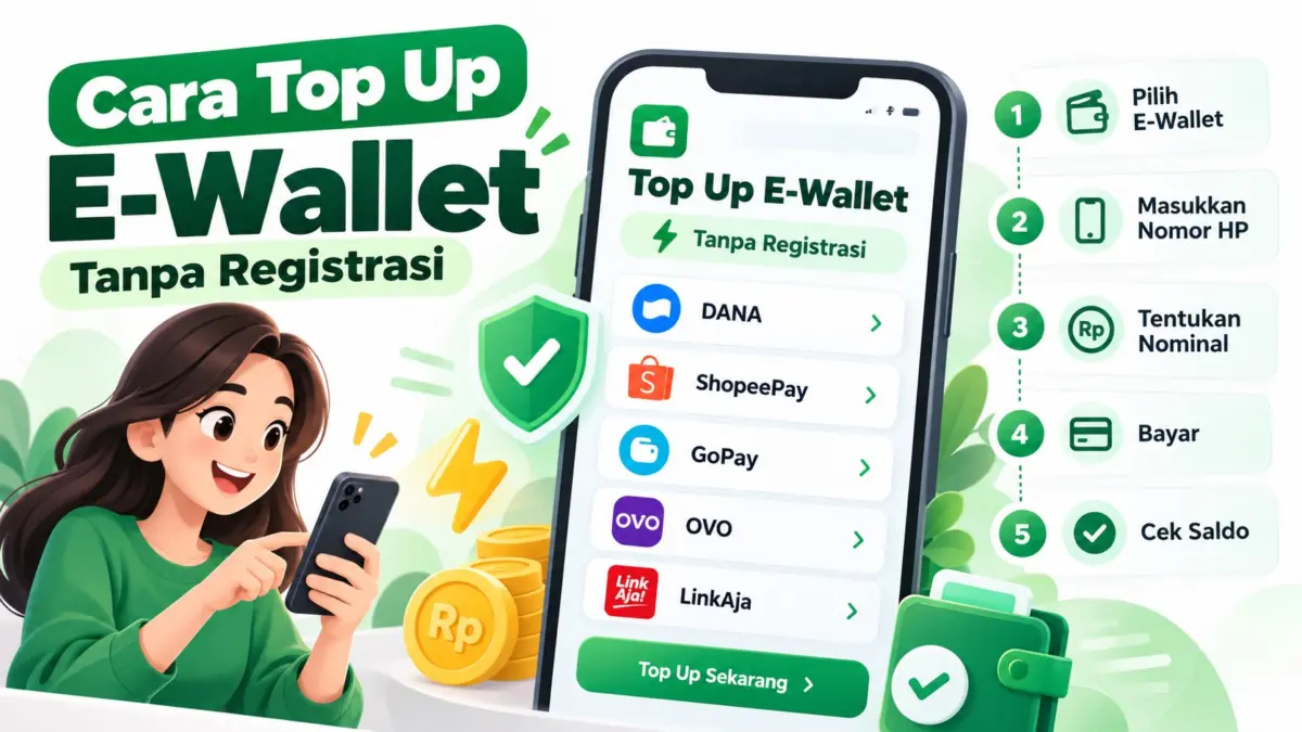 Cara Top Up E-Wallet Tanpa Registrasi Top Up E-Wallet